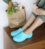 Обувь дачная женская галоши цвет Бирюзовый