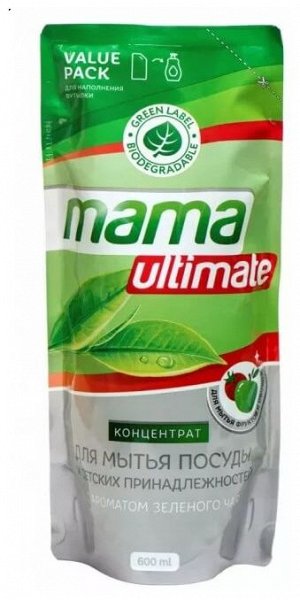 Mama Ultimate бальзам для мытья посуды Зеленый Чай 600 мл