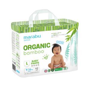 Подгузники-трусики MARABU BAMBOO, размер L, 9-14 кг, 42 шт