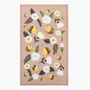 Полотенце кухонное «Доляна» Bee, 28x46 см, рогожка, 100% хлопок, 160 г/м²