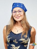 очки Круглые с прозрачными стеклами в черной оправе, 13,0х5,3 см,  линза d-53 мм,
