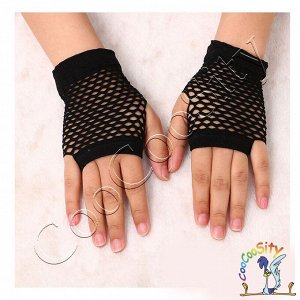 перчатки Сеточка черные, 11 см
