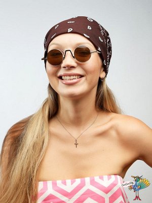 очки Круглые Ретро, коричневые стекла, 14х4 см