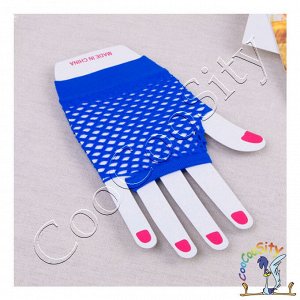 перчатки Сеточка синие, 11 см