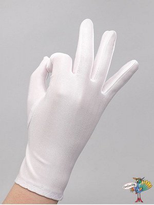 перчатки Белые нейлоновые, 20 см