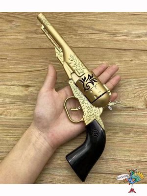 Револьвер Ковбой металл, цвет золото, 26 см