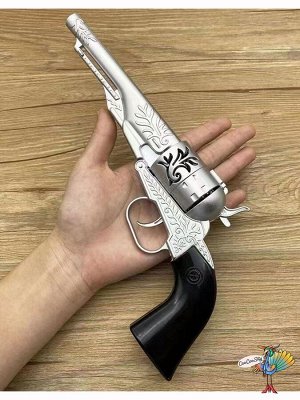 Револьвер Ковбой металл, цвет серебро, 26 см
