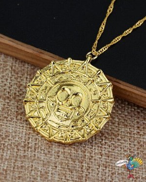 Кулон Пираты карибского моря Золото Ацтеков, золото, d-35 мм