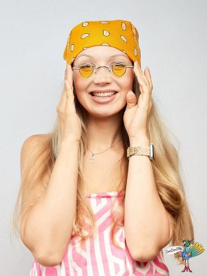 очки Мини Сердца, желтые стекла, 13х3см