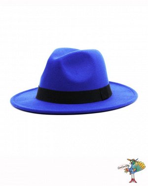 шляпа Гангстерская LUX синяя, 56-58 см