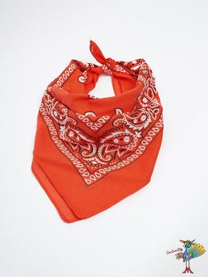 платок-бандана Ковбой, оранжевый, 55х55 см