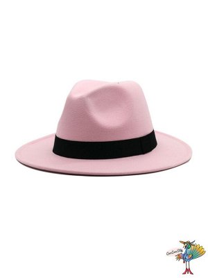 Шляпа Гангстерская LUX розовый, 56-58 см