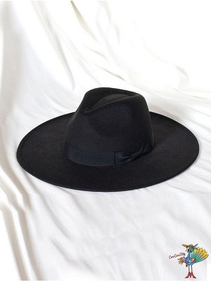 Шляпа Гангстерская LUX черная, поля 9,5 см, 56-58 см