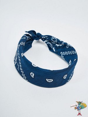 платок-бандана Ковбой, джинсовый-синий, 55х55 см