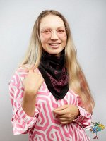 очки Восьмиугольник, розовые, 13,5х5,5 см