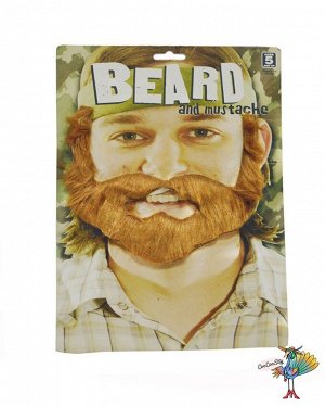 Борода рыжая BEARD, искуственный волос