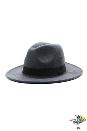 Шляпа Гангстерская LUX темно-серый, 56-58 см