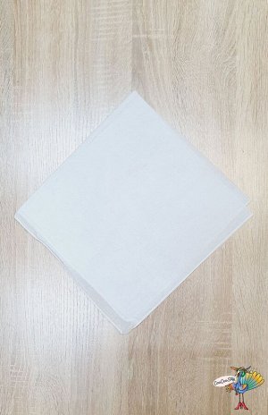 Платок-бандана Однотонная белая, 55х55 см