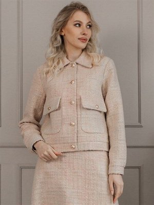 Жакет Состав: шерсть 70%, хлопок 20%, полиэстер 10%
Жакет женский выполнен из шерсти с добавлением хлопка (с подкладкой, ткань подкладочная тонкая). Женский укороченный жакет с застежкой на пуговицы, 