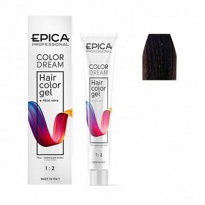 Epica Гель краска для волос без аммиака 4.71 шатен шоколадно пепельный Epica Professional COLORDREAM 100 мл Эпика