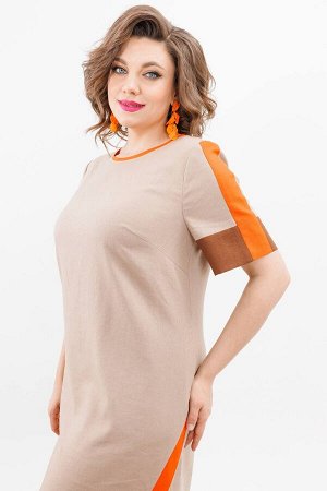 Romanovich Style 1-2519 бежевый/оранжевый, Платье