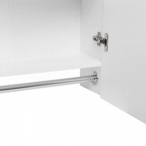 Шкаф для ванной комнаты со штангой, белый, 70 х 60 х 20 см