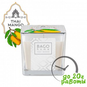 Свеча ароматическая в стекле Тайское манго 88 г, BAGO home BGT0205