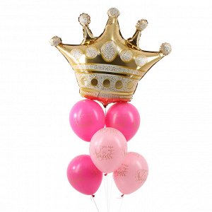 Страна карнавалия Букет из воздушных шаров «Моей принцессе», набор 6 шт., фольга, латекс
