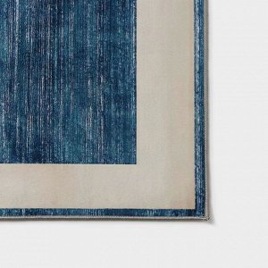 Коврик Доляна «По-домашнему» , 60x100 см, цвет синий
