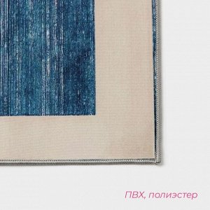 Коврик для дома Доляна «По-домашнему» , 50x80 см, синий
