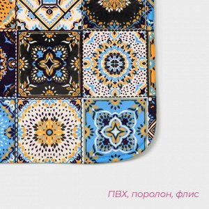 Коврик для ванной и туалета Доляна «Богемия», мозаика, 45x120 см