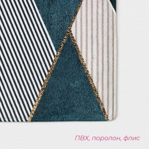 Коврик для ванной и туалета Доляна «Мелаж», 45x120 см