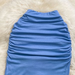 Женская юбка миди с разрезом, цвет серый