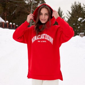 Худи женское с начёсом MIST Cozy style, красный