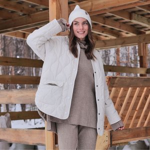 Куртка стеганая MIST Oversize размер, цвет молочный