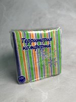Салфетка 100 л 25*25 см, 1 сл. Полоски (зелен-гол-оранж)