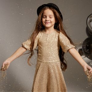 Платье нарядное для девочки KAFTAN размер, золотой