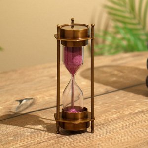 Песочные часы с компасом 14х5,5 см, латунь