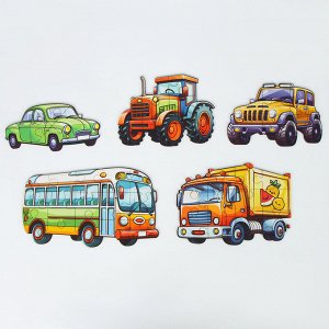 Макси - пазлы деревянные развивающие для малышей «Машинки»