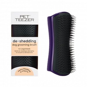 Расческа для животных (кошек и собак) Pet Teezer De-shedding & Dog Grooming Brush Purple & Grey