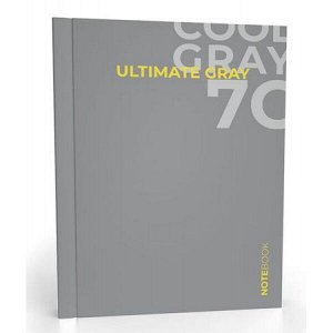Записная книжка А4  80л клетка ЛАЙТ "Cool Grey" 11102 Academy style