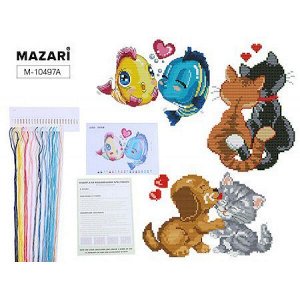 Набор для вышивания "Вышивка крестом" 20х29 см, ассорти M-10497A Mazari