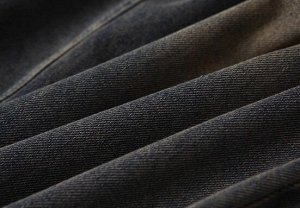 Юбка-карандаш джинсовая с карманами средней длины, пояс на резинке, серо-синий