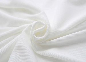 Трикотажная футболка с круглым вырезом и полукруглым подолом, белый