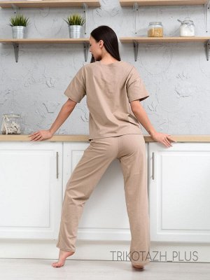 Пижама женская Грейс (бежевый) брюки
