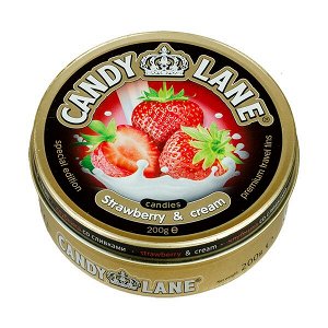 Карамель CANDY LANE Strawberry & cream ж/б 200 г