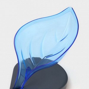 Мыльница на присосках Доляна «Лист», пластик, 21x9x15 см, цвет МИКС