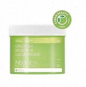 Пилинг-пэды с зелёным чаем Green Tea Moist PHA Gauze Peeling 30шт
