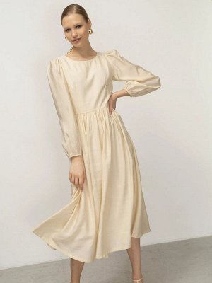 Платье приталенного кроя  цвет: Молочный PL1266/darha