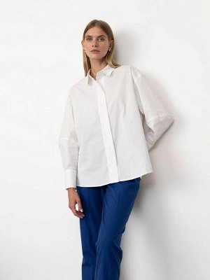 Рубашка с объемными рукавами  цвет: Молочный B2633/katarina